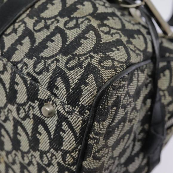 Christian Dior Trotter Canvas Shoulder Bag Black Silver Auth yk14793 - Picture 11 of 16
